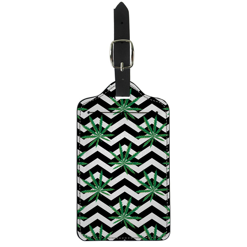 Zigzag Weed Pattern Print Luggage Tag