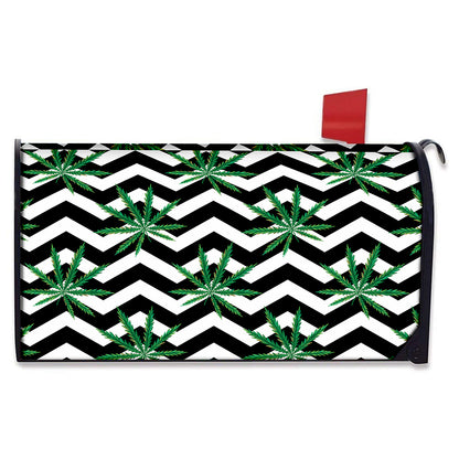 Zigzag Weed Pattern Print Mailbox Cover
