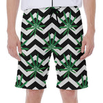 Zigzag Weed Pattern Print Men's Beach Shorts