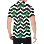 Zigzag Weed Pattern Print Men's Shirt