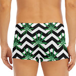 Zigzag Weed Pattern Print Men's Short Boxer Briefs