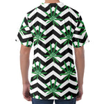 Zigzag Weed Pattern Print Men's Velvet T-Shirt
