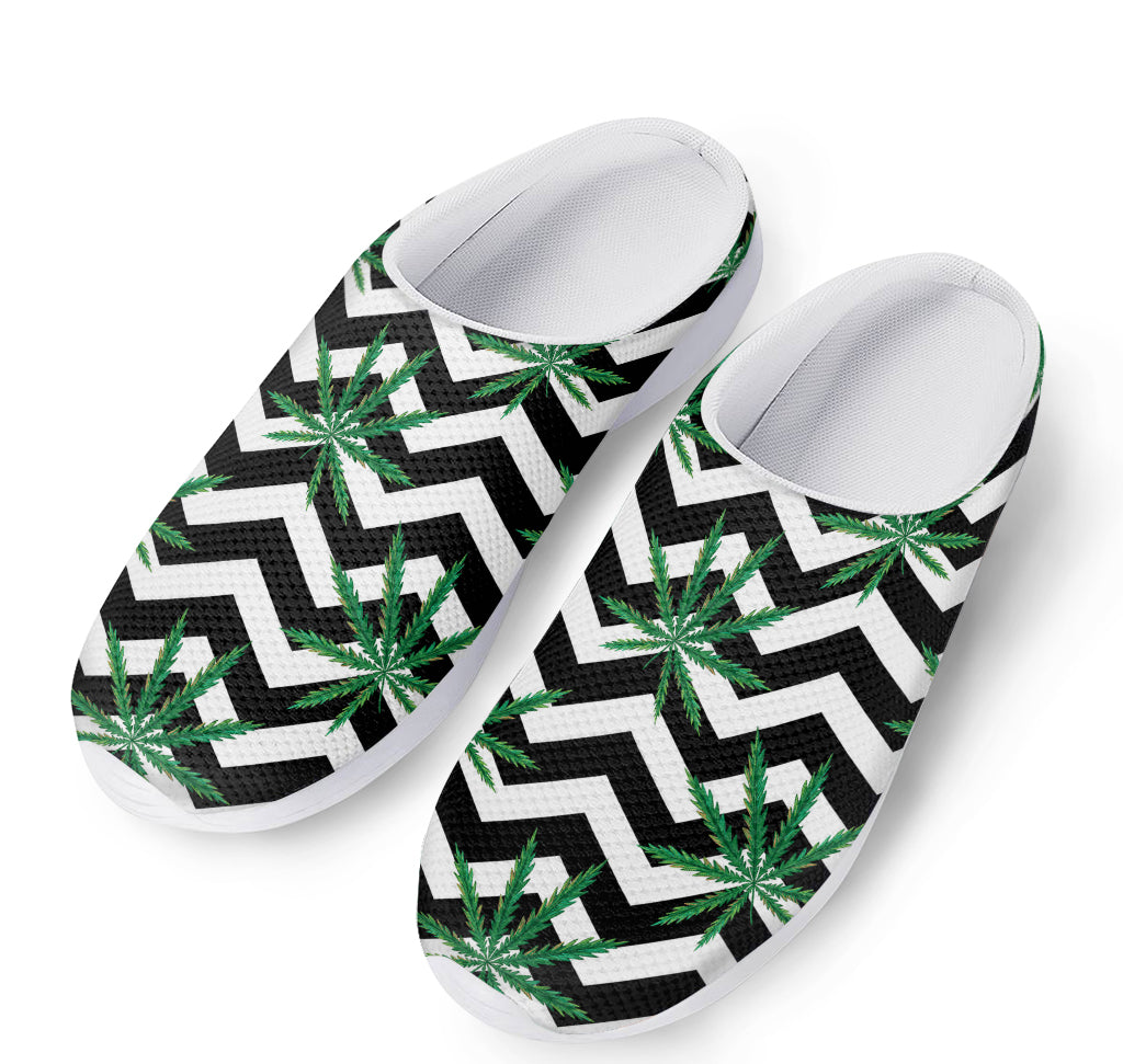 Zigzag Weed Pattern Print Mesh Casual Shoes