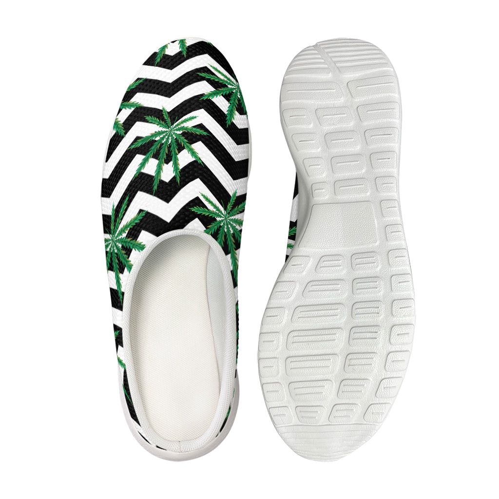 Zigzag Weed Pattern Print Mesh Casual Shoes