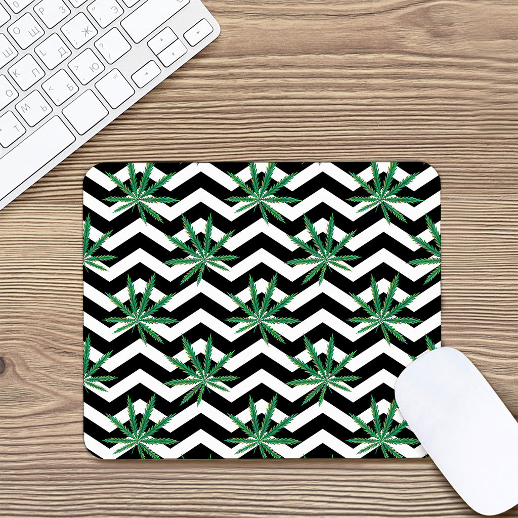 Zigzag Weed Pattern Print Mouse Pad