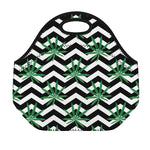 Zigzag Weed Pattern Print Neoprene Lunch Bag