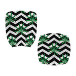 Zigzag Weed Pattern Print Office Chair Cover