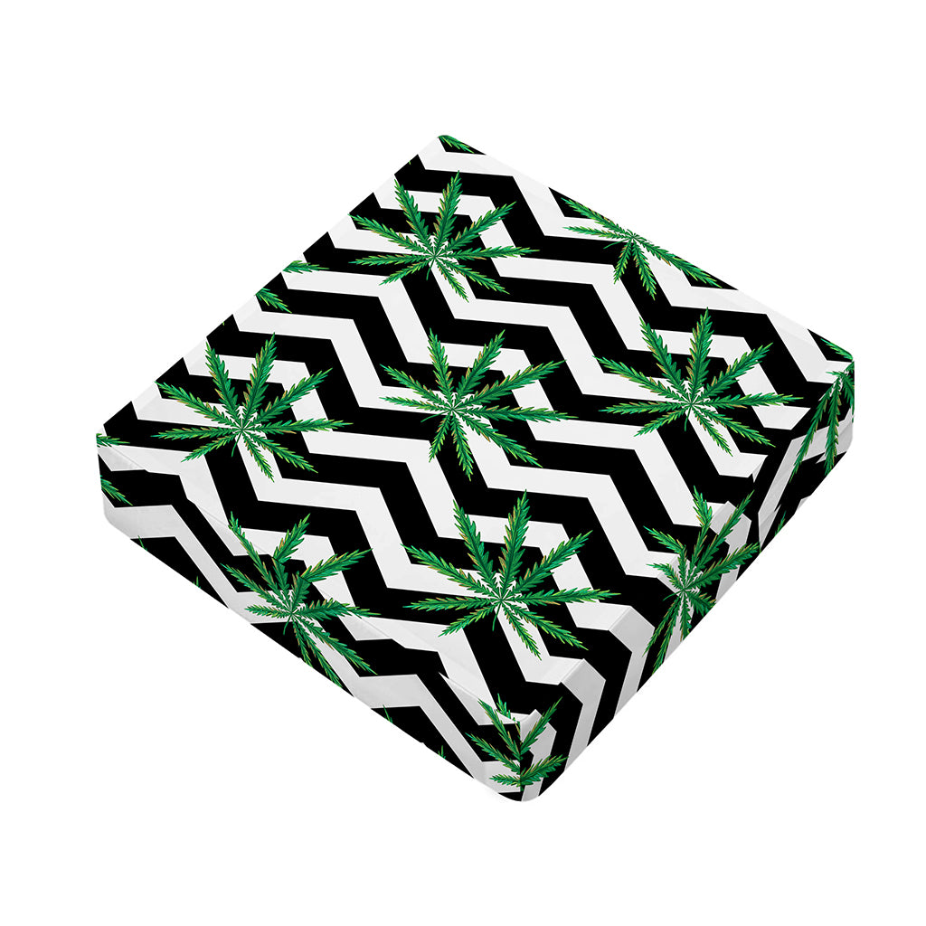 Zigzag Weed Pattern Print Outdoor Seat Cushion Cover