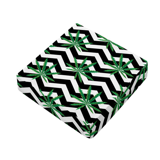 Zigzag Weed Pattern Print Outdoor Seat Cushion Cover