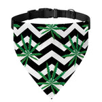 Zigzag Weed Pattern Print Over The Collar Dog Bandana