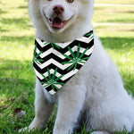 Zigzag Weed Pattern Print Over The Collar Dog Bandana