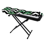 Zigzag Weed Pattern Print Piano Keyboard Cover