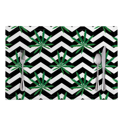 Zigzag Weed Pattern Print Placemat