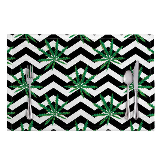 Zigzag Weed Pattern Print Placemat