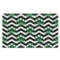 Zigzag Weed Pattern Print Polyester Doormat