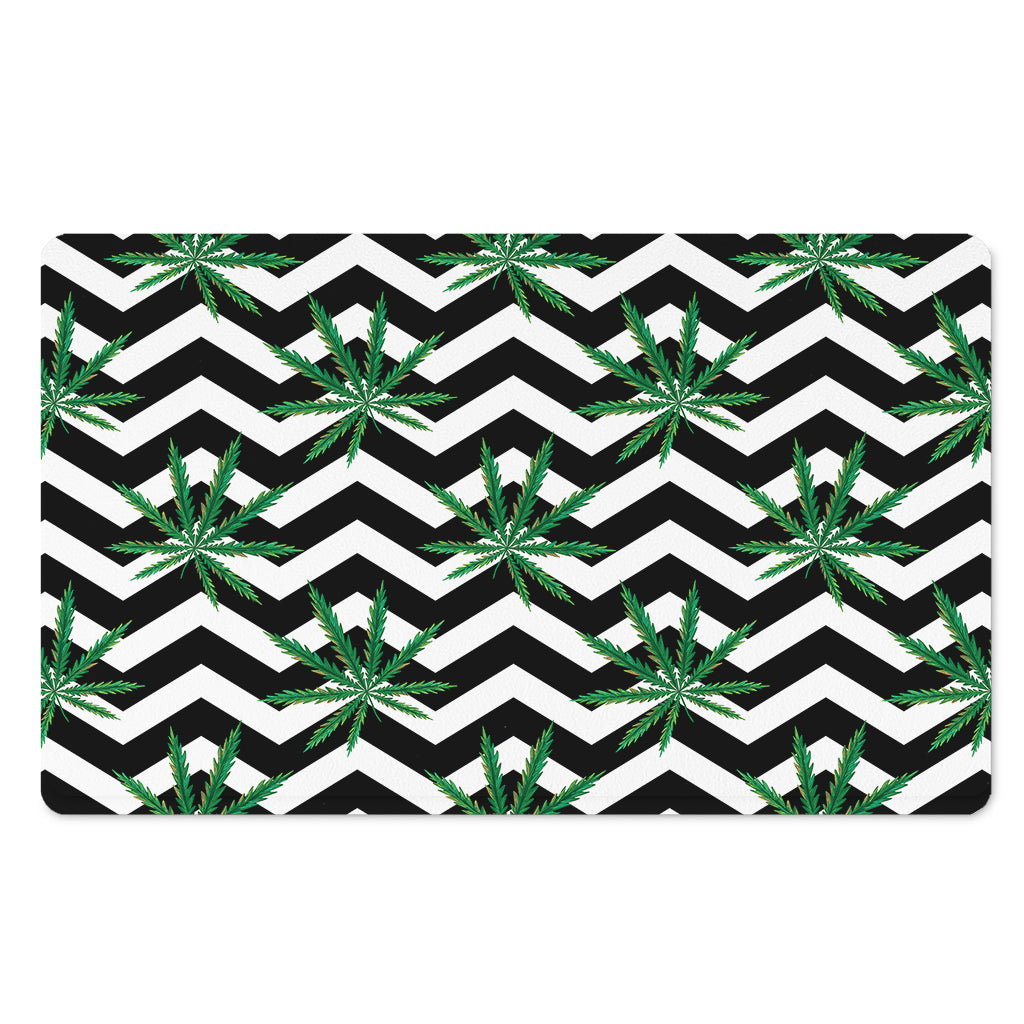 Zigzag Weed Pattern Print Polyester Doormat