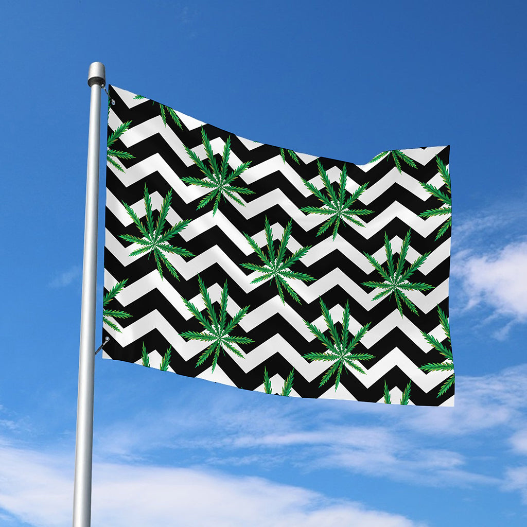 Zigzag Weed Pattern Print Polyester Flag