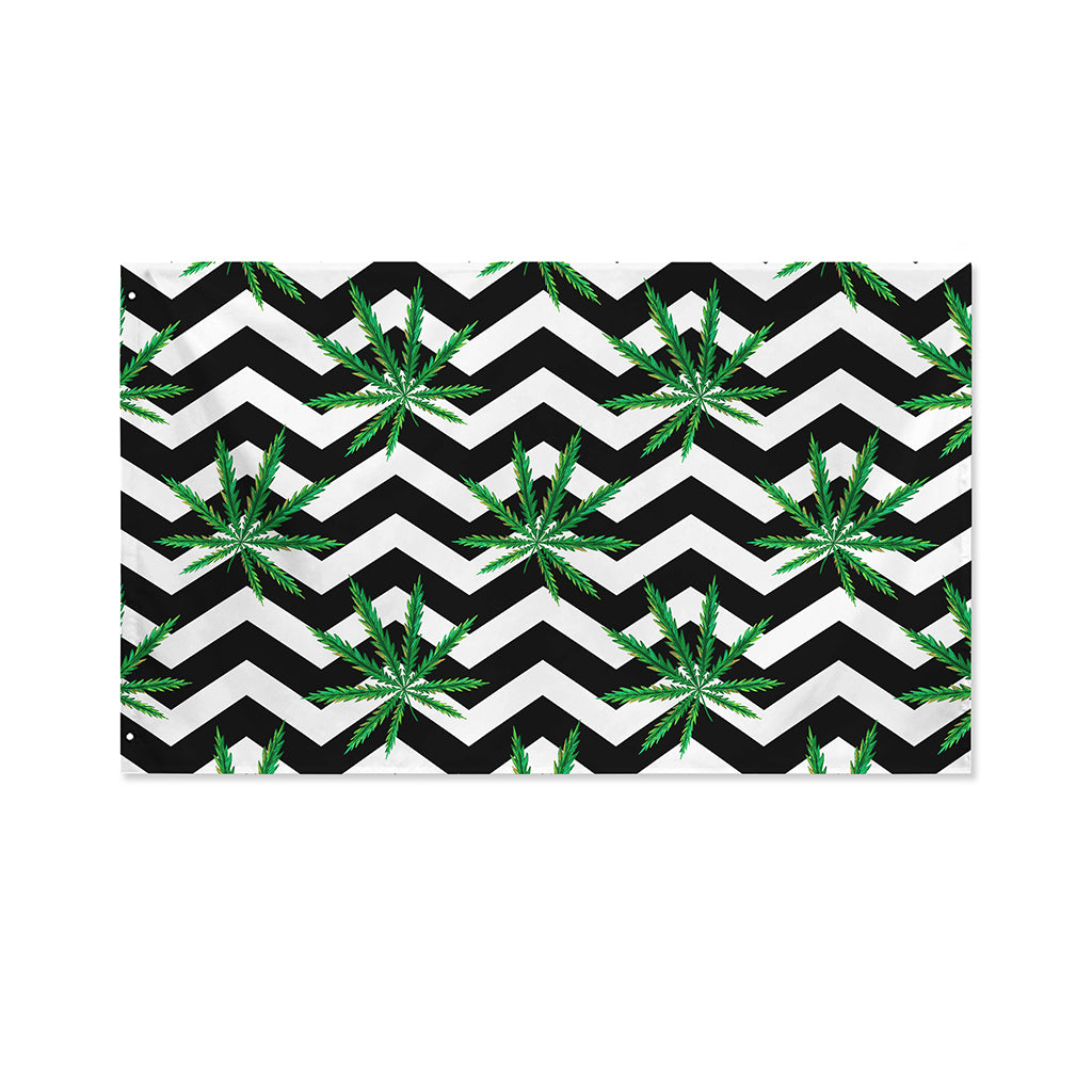 Zigzag Weed Pattern Print Polyester Flag