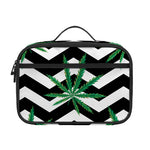 Zigzag Weed Pattern Print Portable Lunch Bag