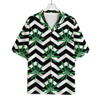 Zigzag Weed Pattern Print Rayon Hawaiian Shirt