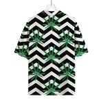 Zigzag Weed Pattern Print Rayon Hawaiian Shirt