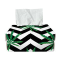 Zigzag Weed Pattern Print Rectangle Tissue Box Cover