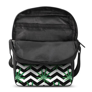 Zigzag Weed Pattern Print Rectangular Crossbody Bag