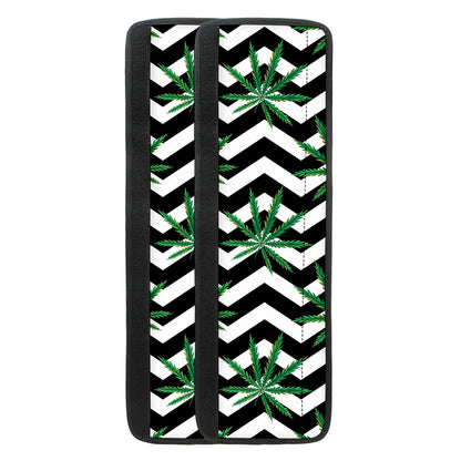 Zigzag Weed Pattern Print Refrigerator Handle Covers