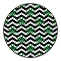 Zigzag Weed Pattern Print Round Floor Mat