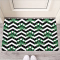 Zigzag Weed Pattern Print Rubber Doormat