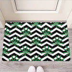 Zigzag Weed Pattern Print Rubber Doormat