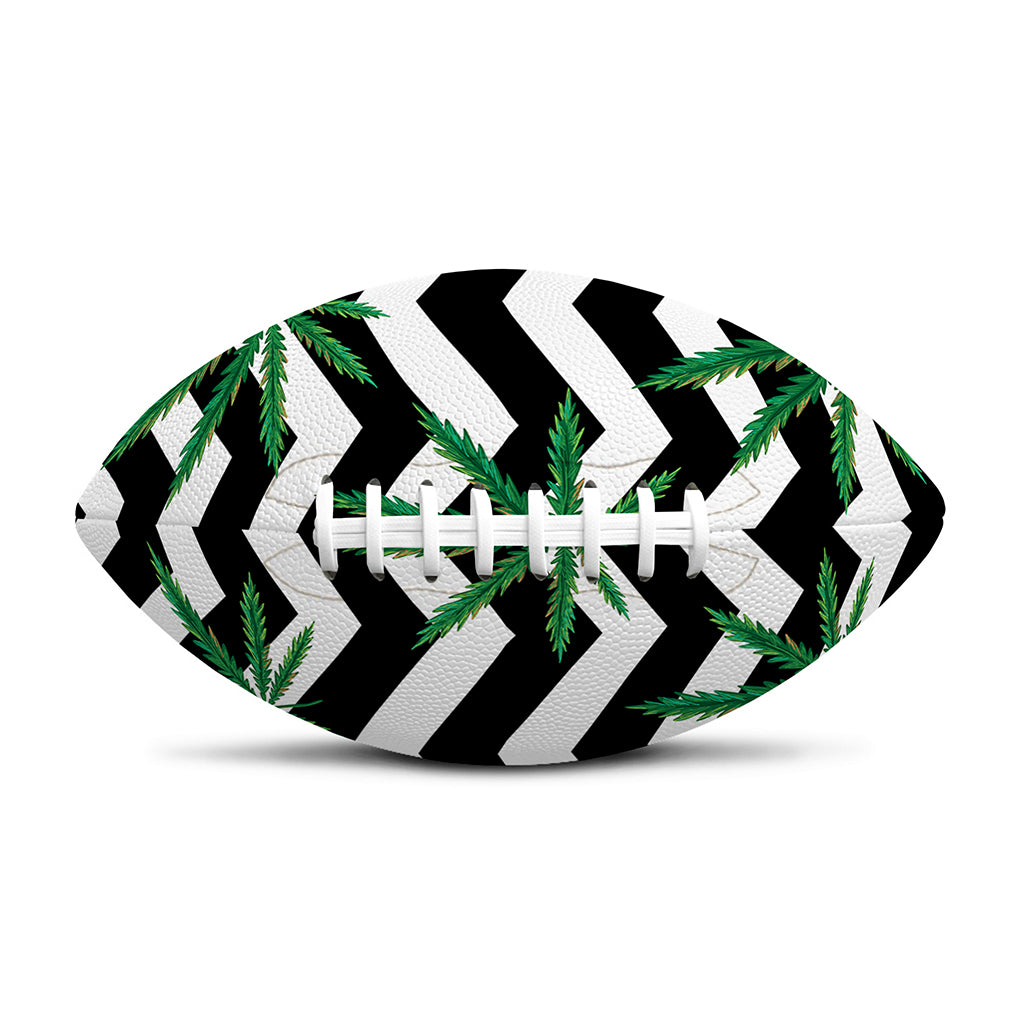 Zigzag Weed Pattern Print Rugby Ball