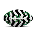 Zigzag Weed Pattern Print Rugby Ball