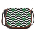 Zigzag Weed Pattern Print Saddle Bag