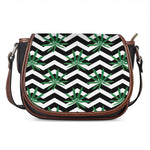 Zigzag Weed Pattern Print Saddle Bag