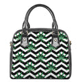 Zigzag Weed Pattern Print Shoulder Handbag