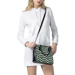 Zigzag Weed Pattern Print Shoulder Handbag