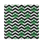 Zigzag Weed Pattern Print Silk Bandana