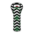 Zigzag Weed Pattern Print Single Neoprene Wine Tote