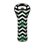 Zigzag Weed Pattern Print Single Neoprene Wine Tote