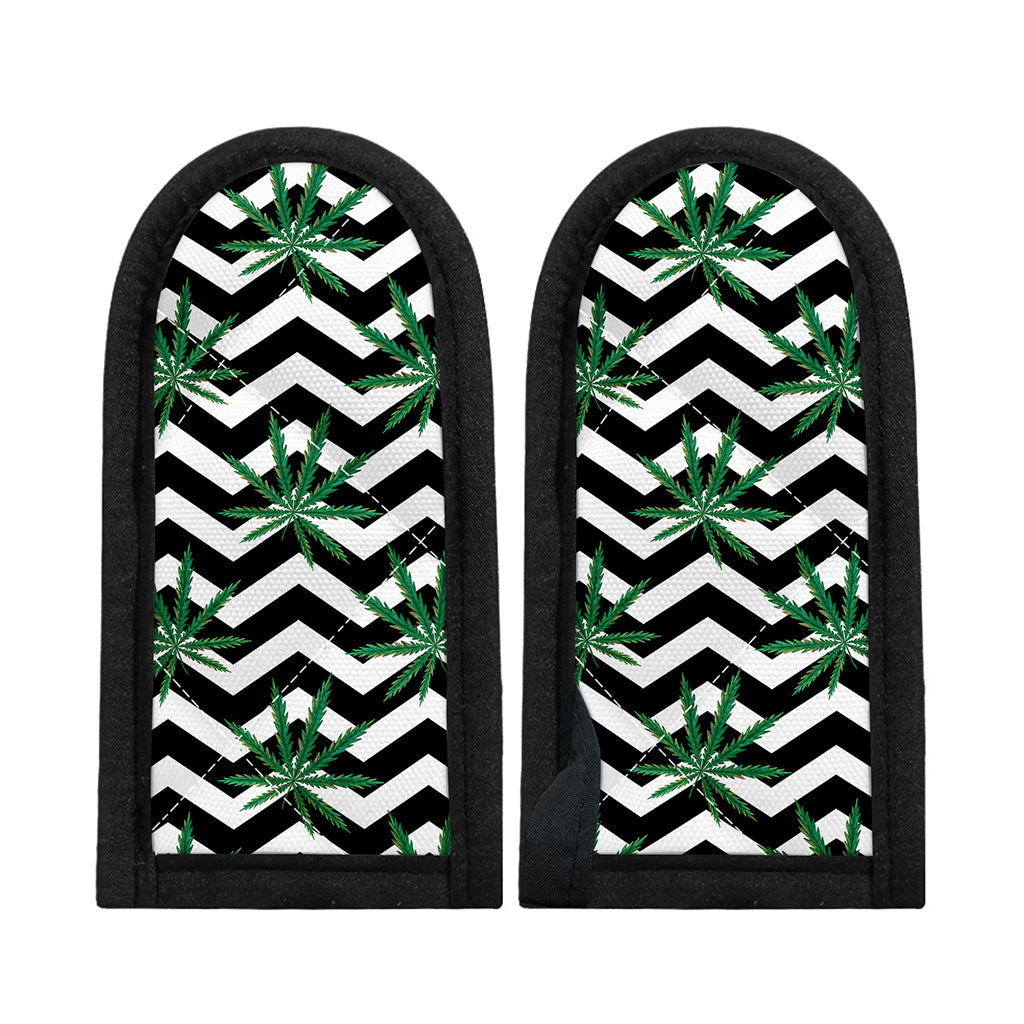 Zigzag Weed Pattern Print Skillet Handle Cover