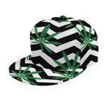 Zigzag Weed Pattern Print Snapback Cap
