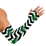 Zigzag Weed Pattern Print Sun Protection Arm Sleeves