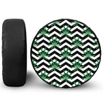 Zigzag Weed Pattern Print Tire Cover