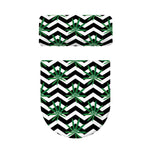 Zigzag Weed Pattern Print Toilet Lid And Tank Cover Set