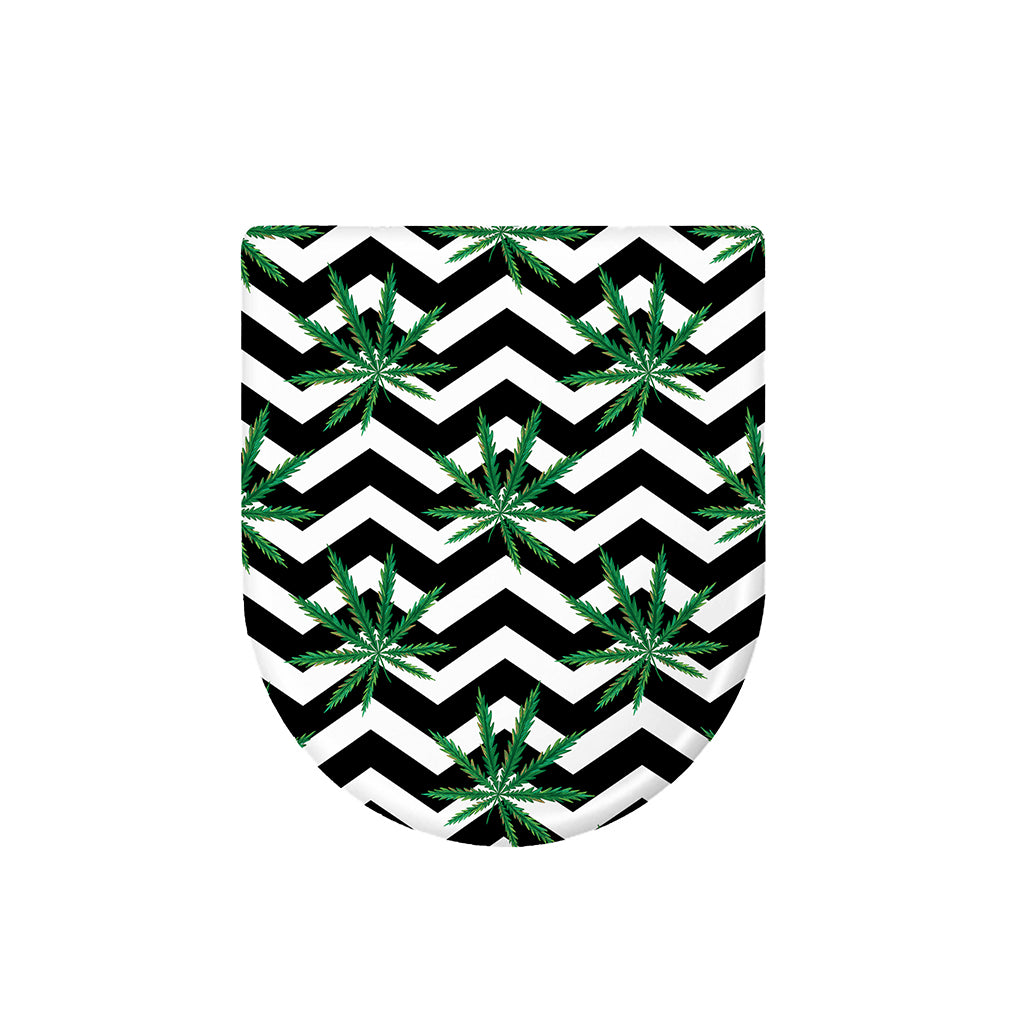 Zigzag Weed Pattern Print Toilet Lid Cover