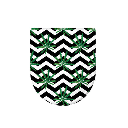 Zigzag Weed Pattern Print Toilet Lid Cover