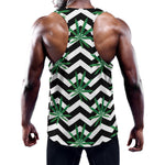 Zigzag Weed Pattern Print Training Tank Top
