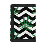Zigzag Weed Pattern Print Trifold Wallet