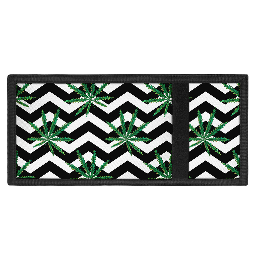 Zigzag Weed Pattern Print Trifold Wallet